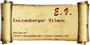 Enczenberger Vilmos névjegykártya